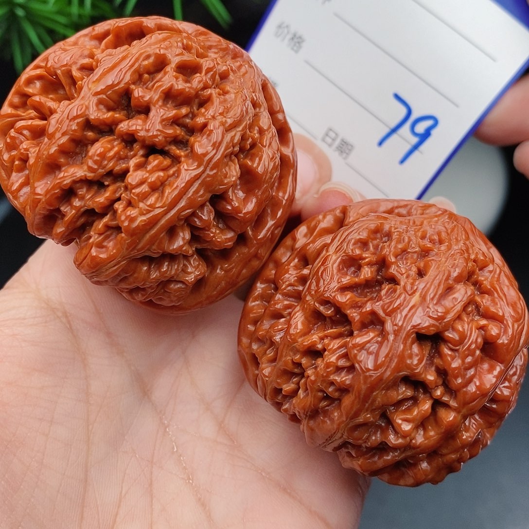 文玩核桃把件49粗筋79