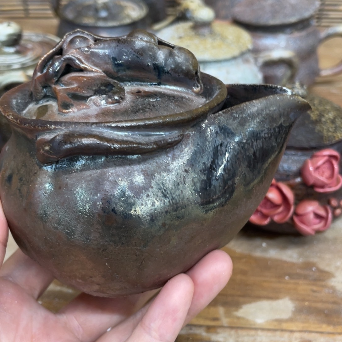 柴烧茶壶柴烧茶壶瑕
