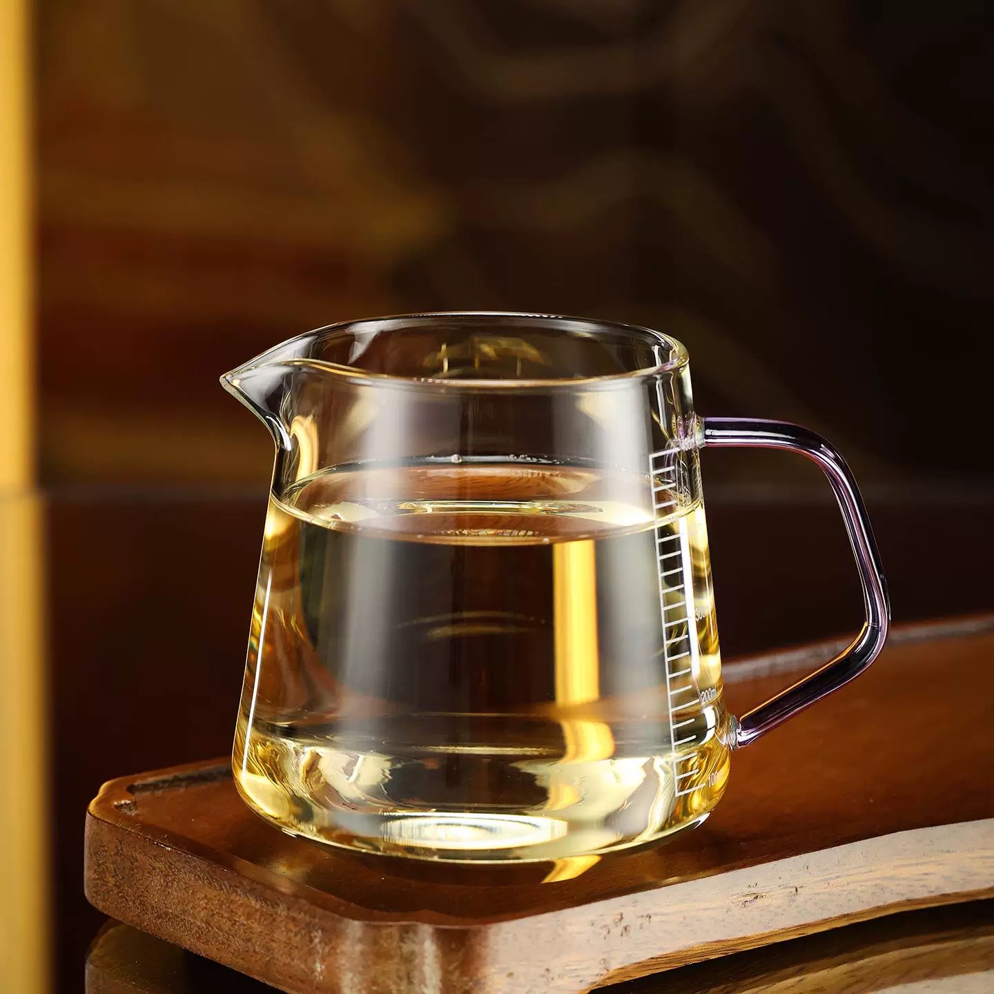 禾器 承轩茶海自带刻度大容量公道杯高硼硅耐热分茶器 容量；450ml
