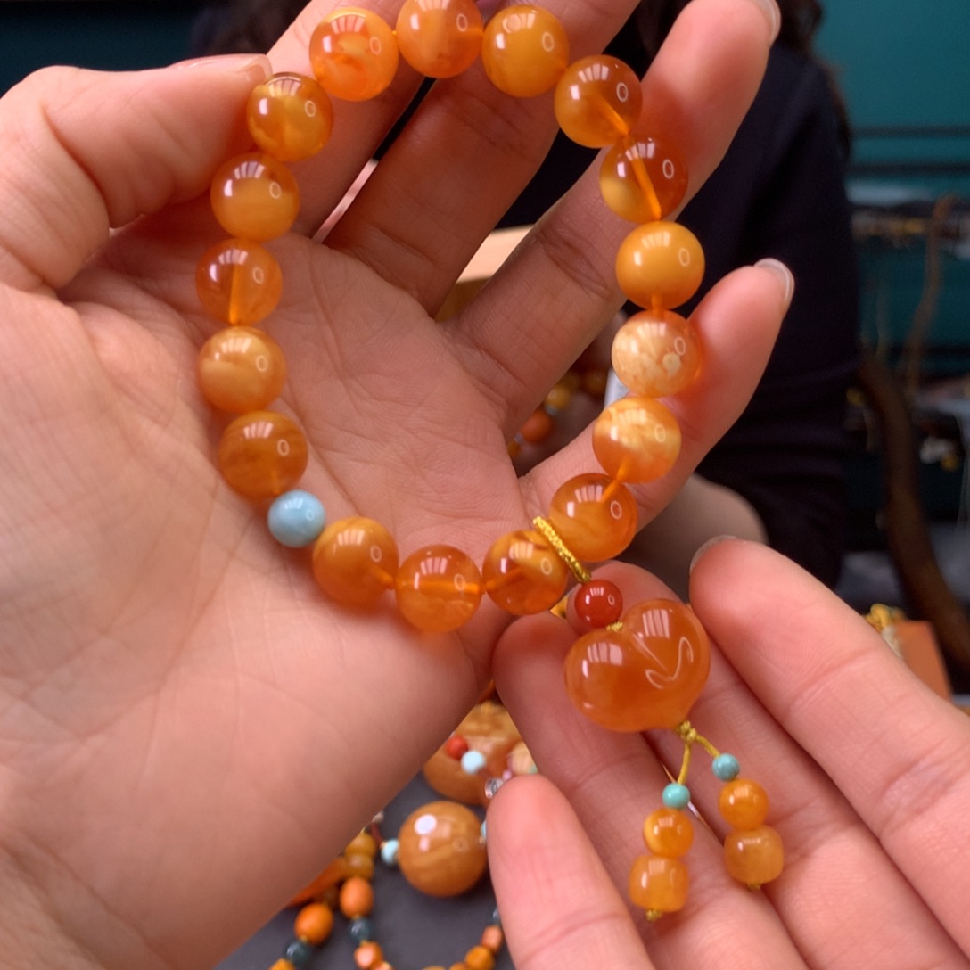 蜜蜡未镶嵌手串天然