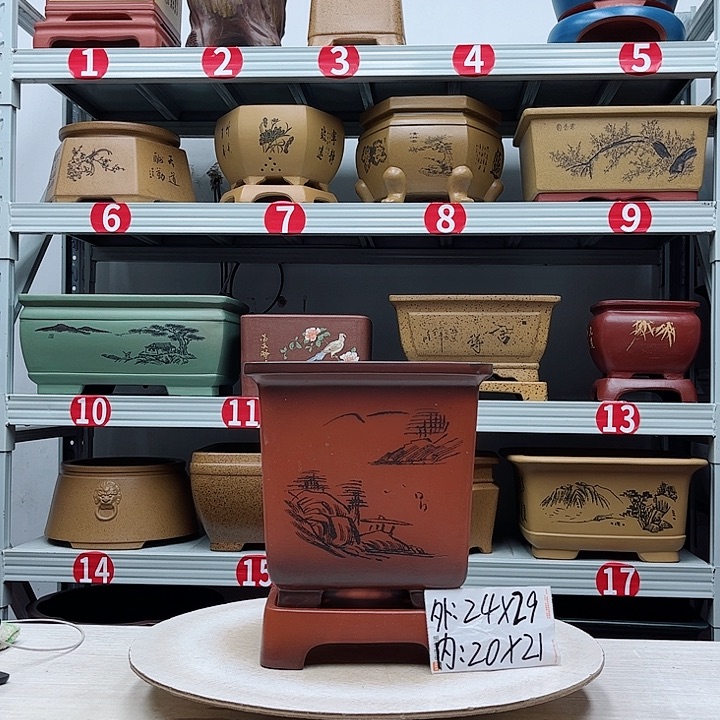 紫砂花盆紫砂花盆