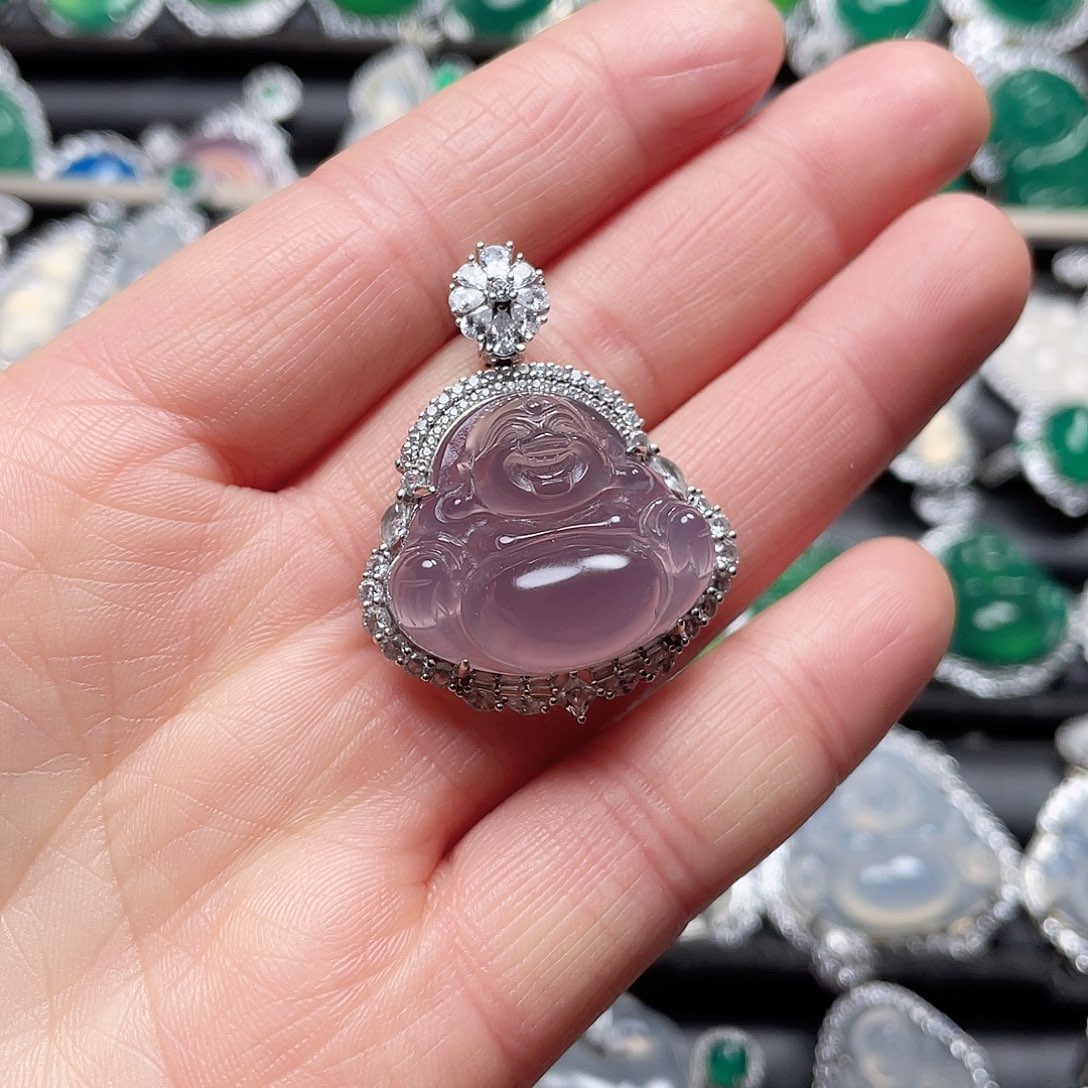 玛瑙/玉髓挂件银S925镶嵌