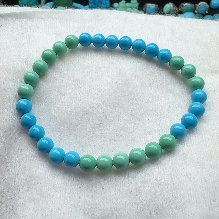 尺寸：6➕彩虹圆珠手串