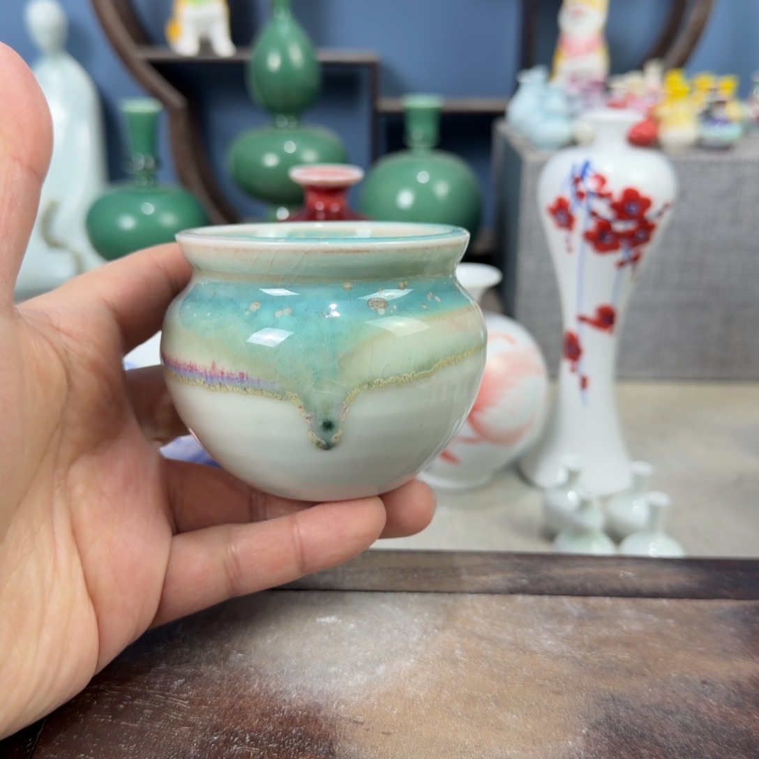 陶瓷手工小花器摆件