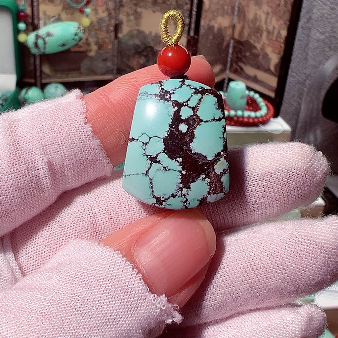 绿松石无事牌未镶嵌