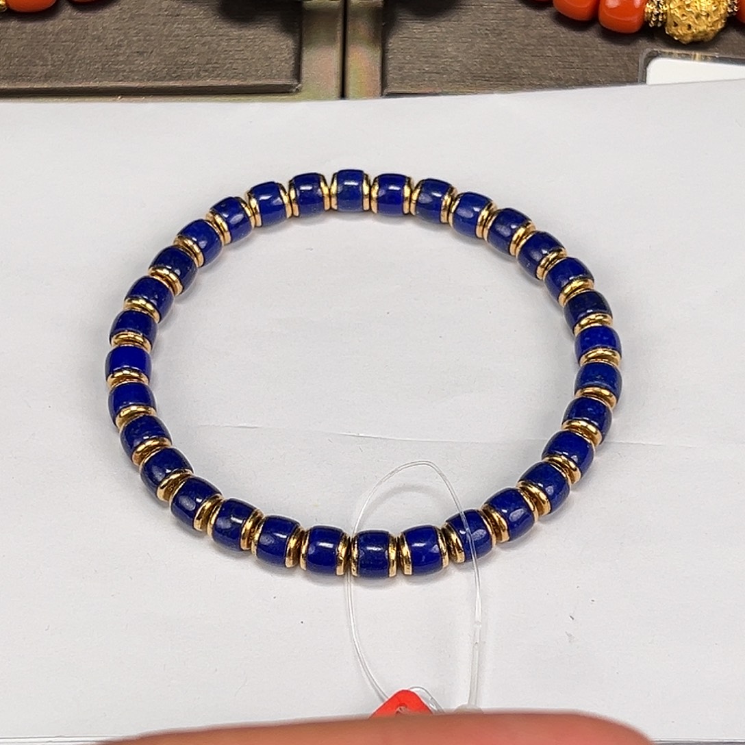 青金石未镶嵌手链卡6mm