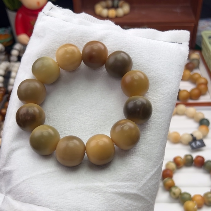 菩提根/象牙果手串葁*卡22.5苹果干磨微瑕