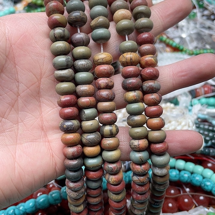 玛瑙/玉髓珠宝半成品未镶嵌一条10mm毕加索算盘