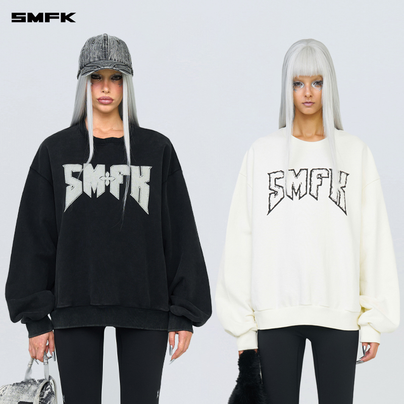 SMFK金属摇滚复古阔身卫衣 CP002B2 复古休闲时尚宽松运动上衣