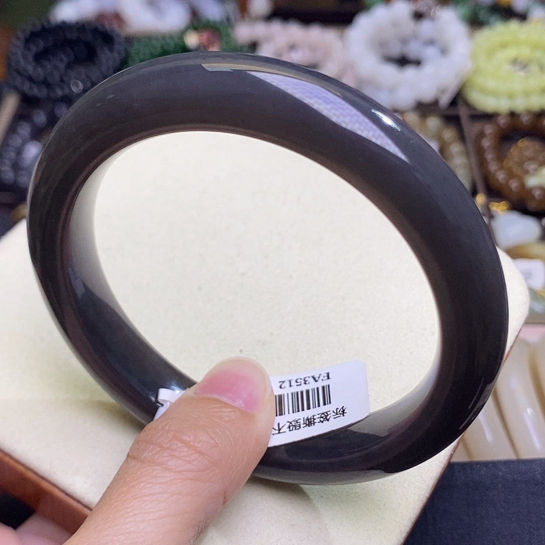 和田玉未镶嵌颈饰59 浓烟紫脂膏级手镯帝王紫天花板清货价