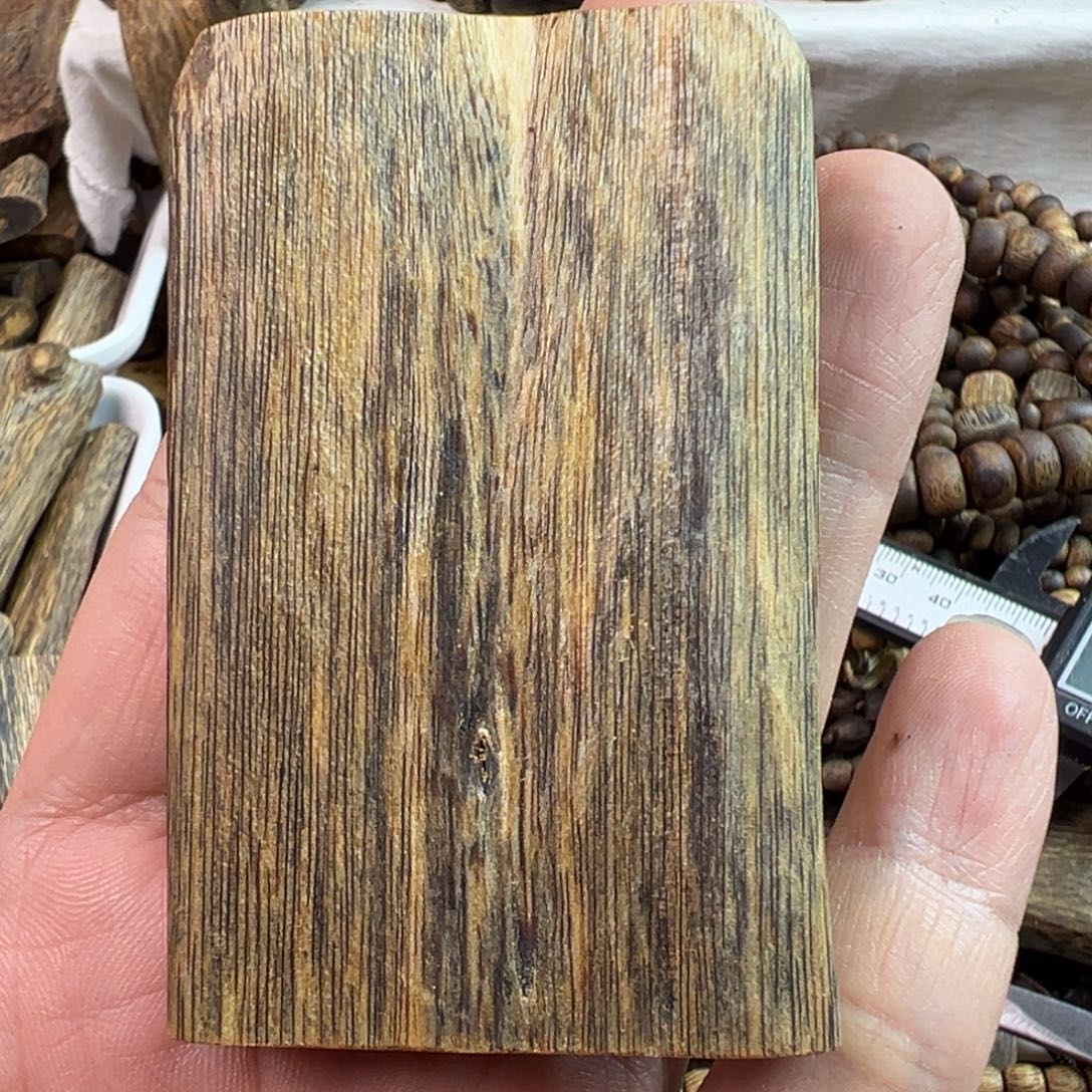 许***商沉香碎屑沉香定制一面弥勒佛，一面字