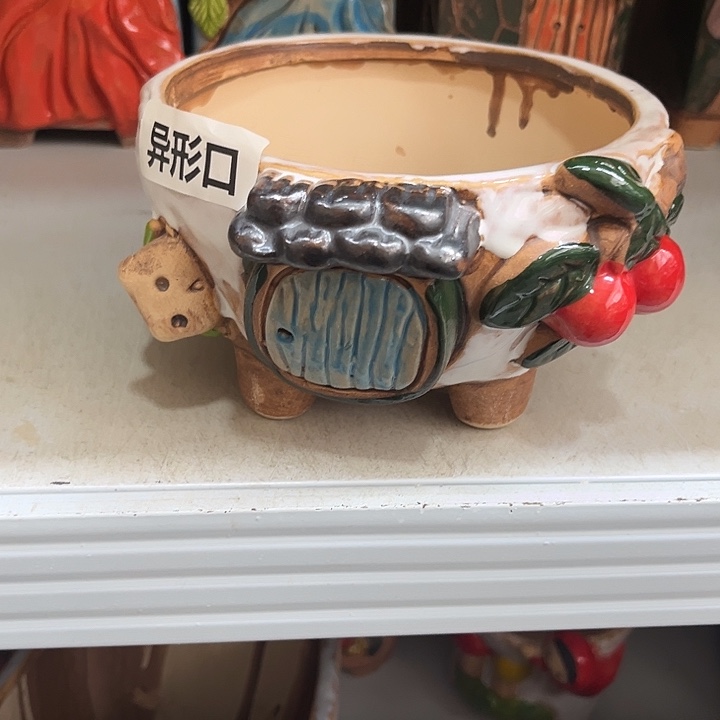 粗陶材质多肉花盆