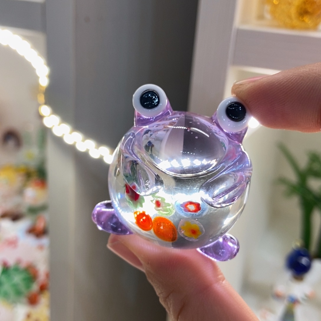 琉璃手工艺品紫色