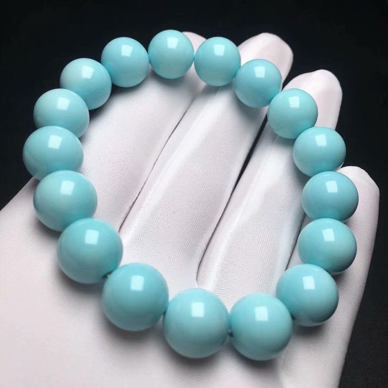 白蓝色圆珠手串男女通用创意 DIY 手工串珠