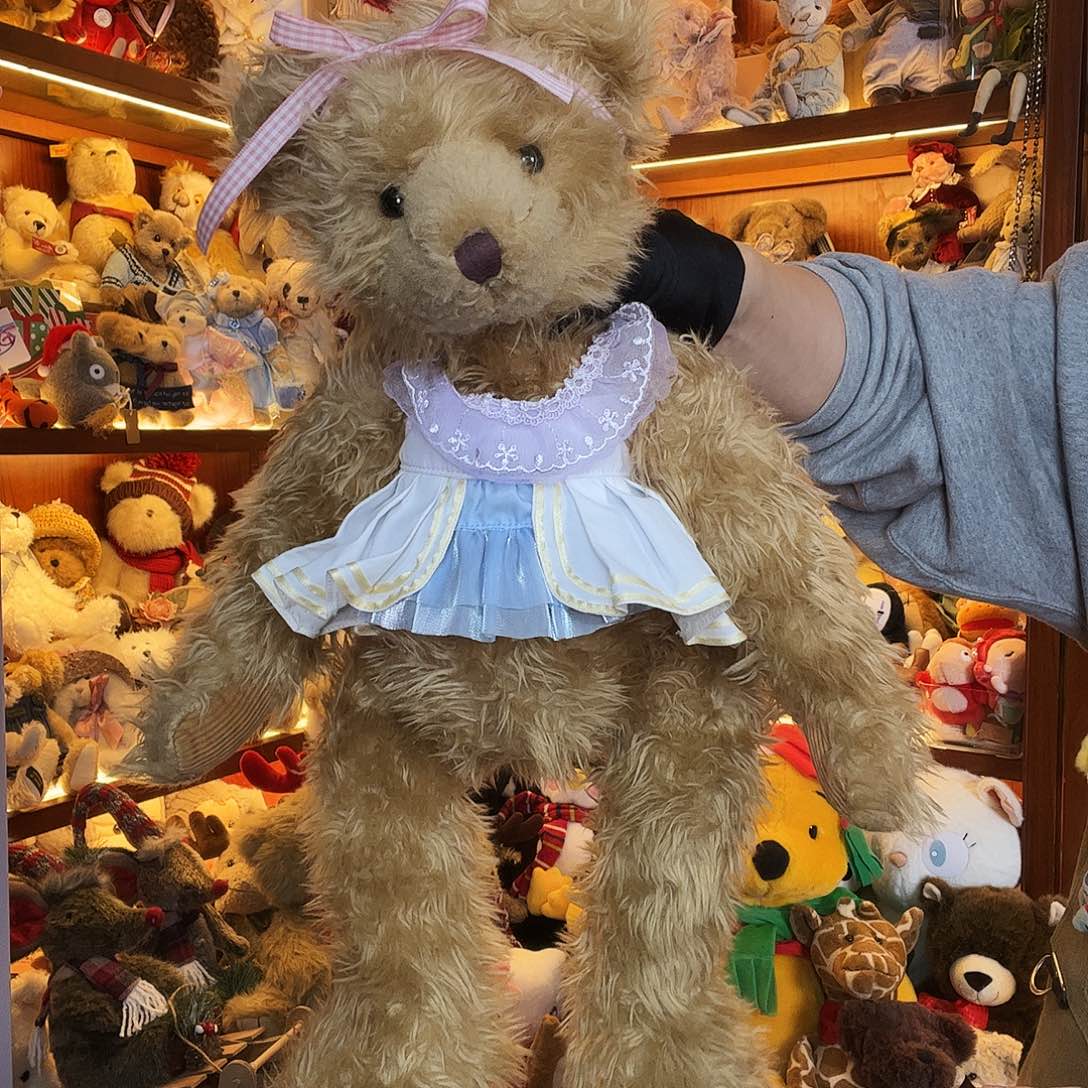 毛绒russ落水毛泰迪熊。   