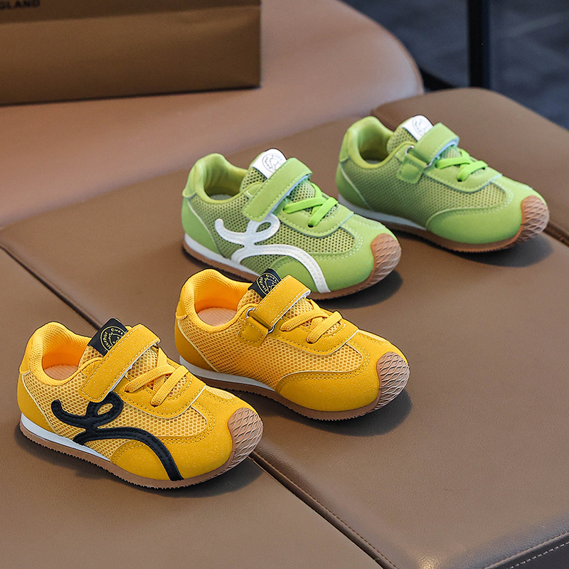 透气儿童鞋子2025年春季新款儿童德训鞋男孩低帮板鞋中大童运动鞋
