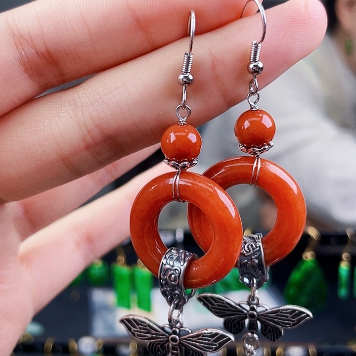 翡翠耳饰未镶嵌饰品