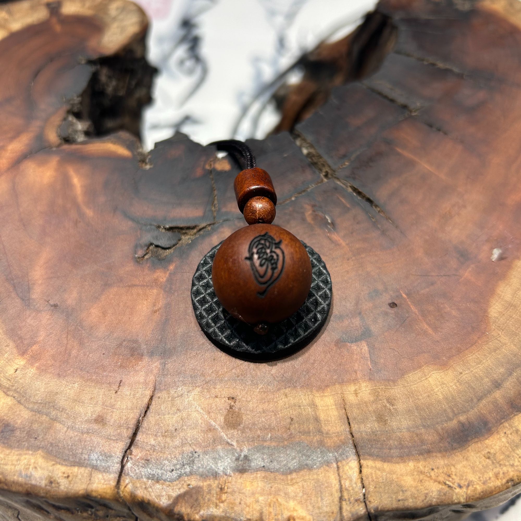 福利【龙虎山】雷击枣木平安珠雷字雷祖讳紫薇讳手工雕刻挂件饰品