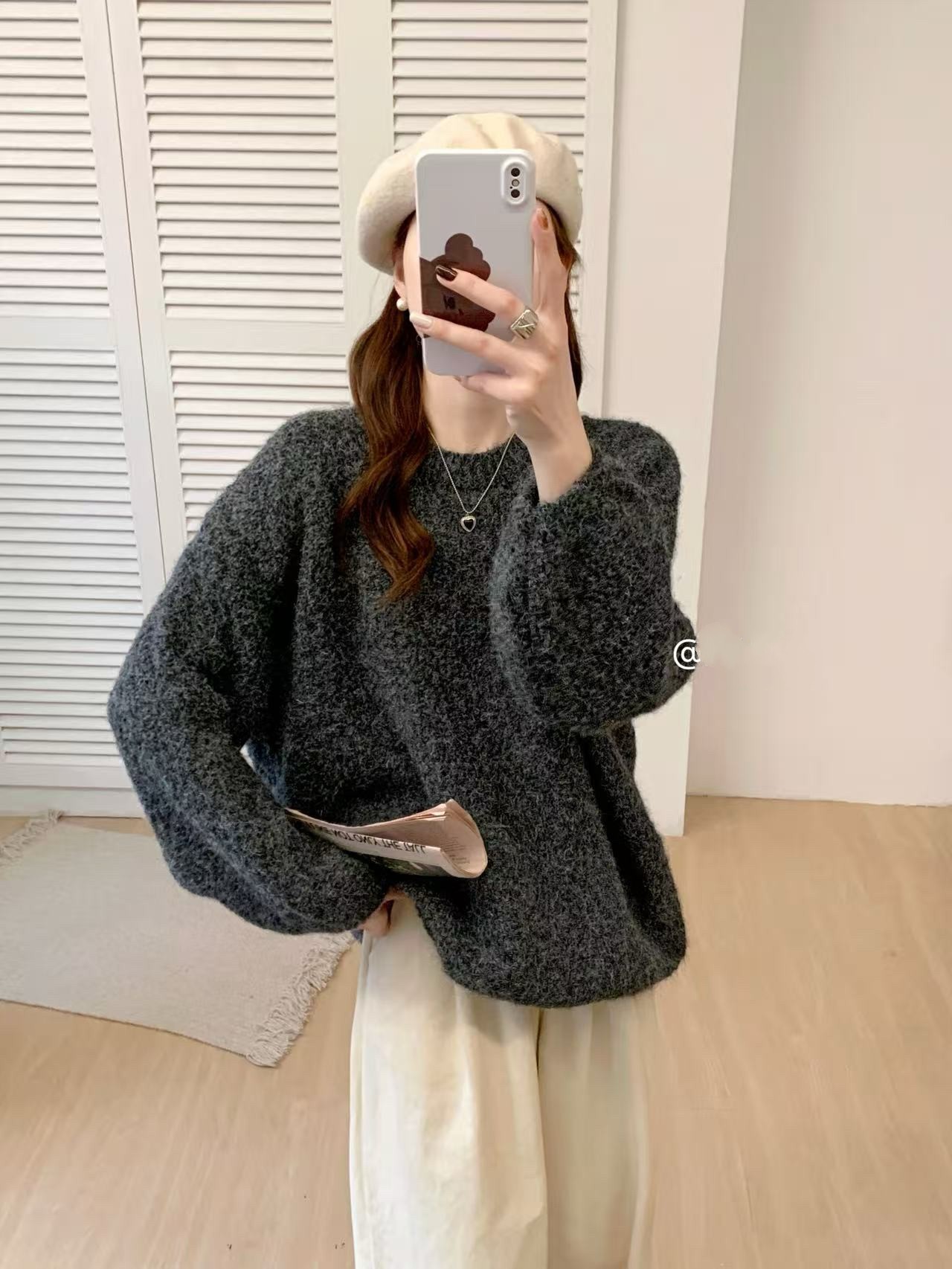 9878-CQ新款简约时尚针织毛衣（80-135）