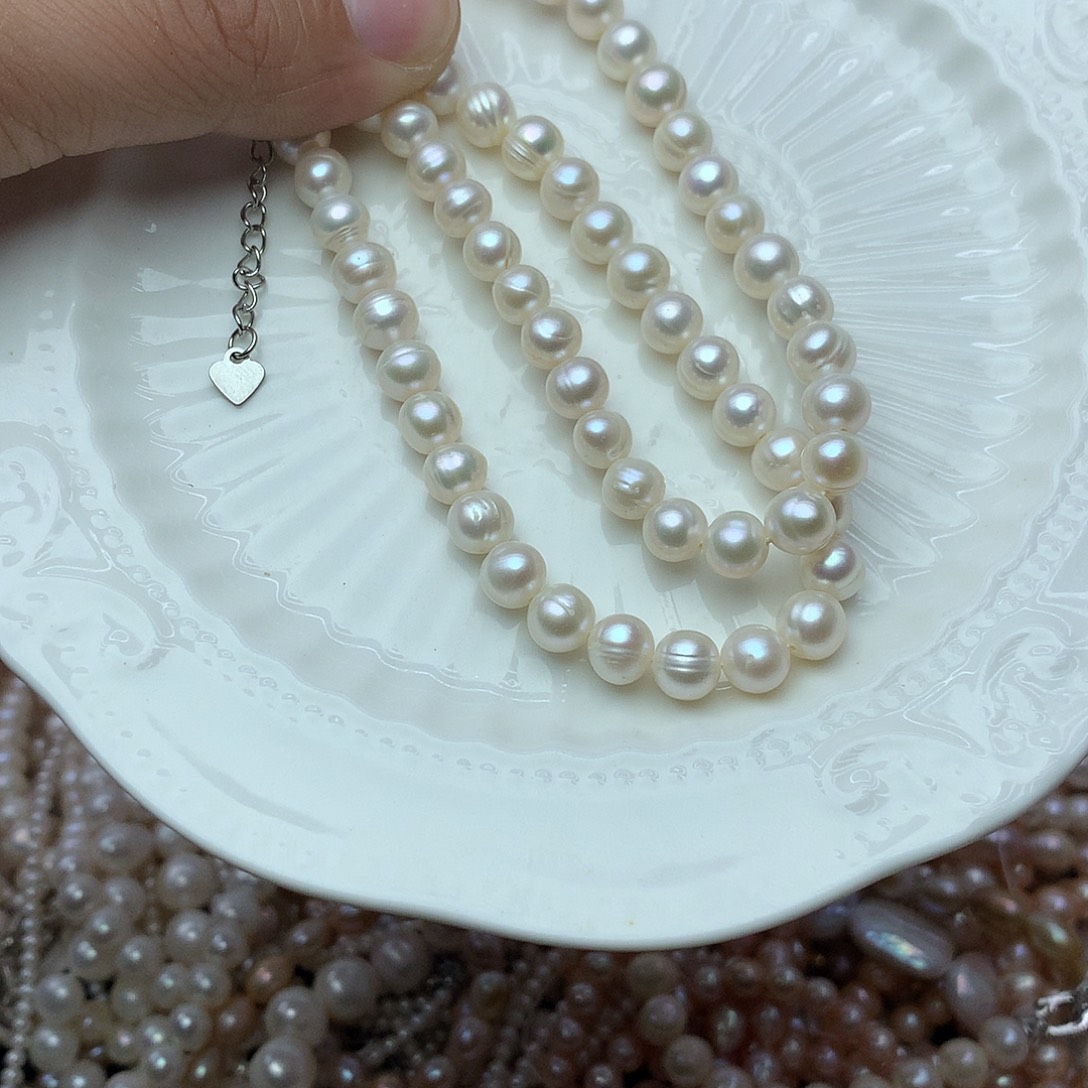 淡水珍珠6-7未镶嵌x11项链