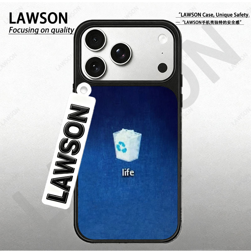 PC垃圾桶磨砂磁吸黑边苹果17promax/16/15华为小米防摔防汗手机壳