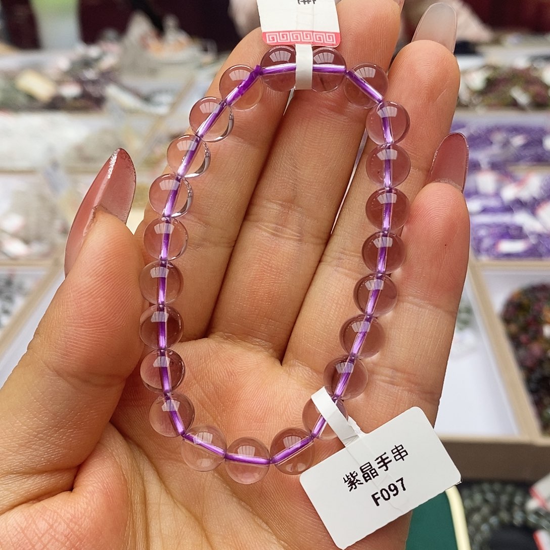 水晶手链未镶嵌山***.F097紫水