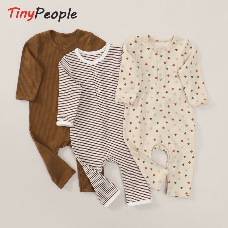 tinypeople北欧风长袖连体衣春秋网红ins幼儿外出爬服超萌可爱