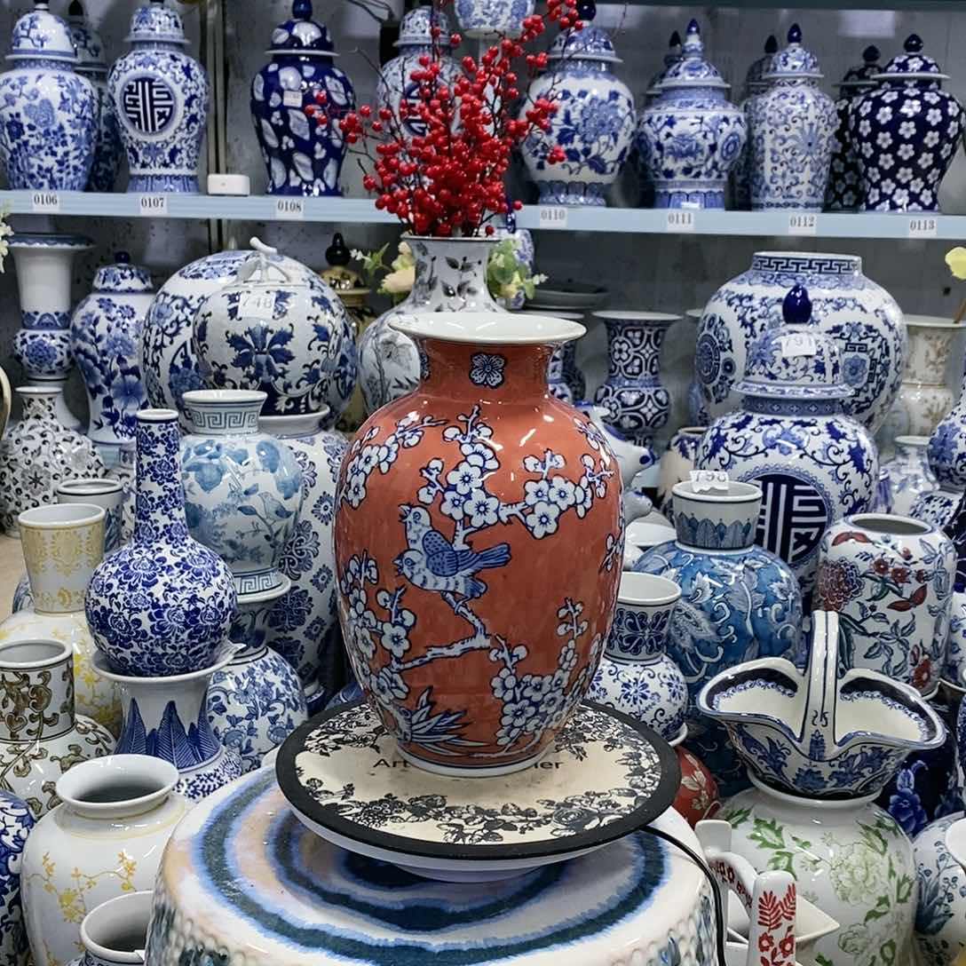 【闪购商品】摆件喜上眉梢花瓶瓷器摆件…………………………