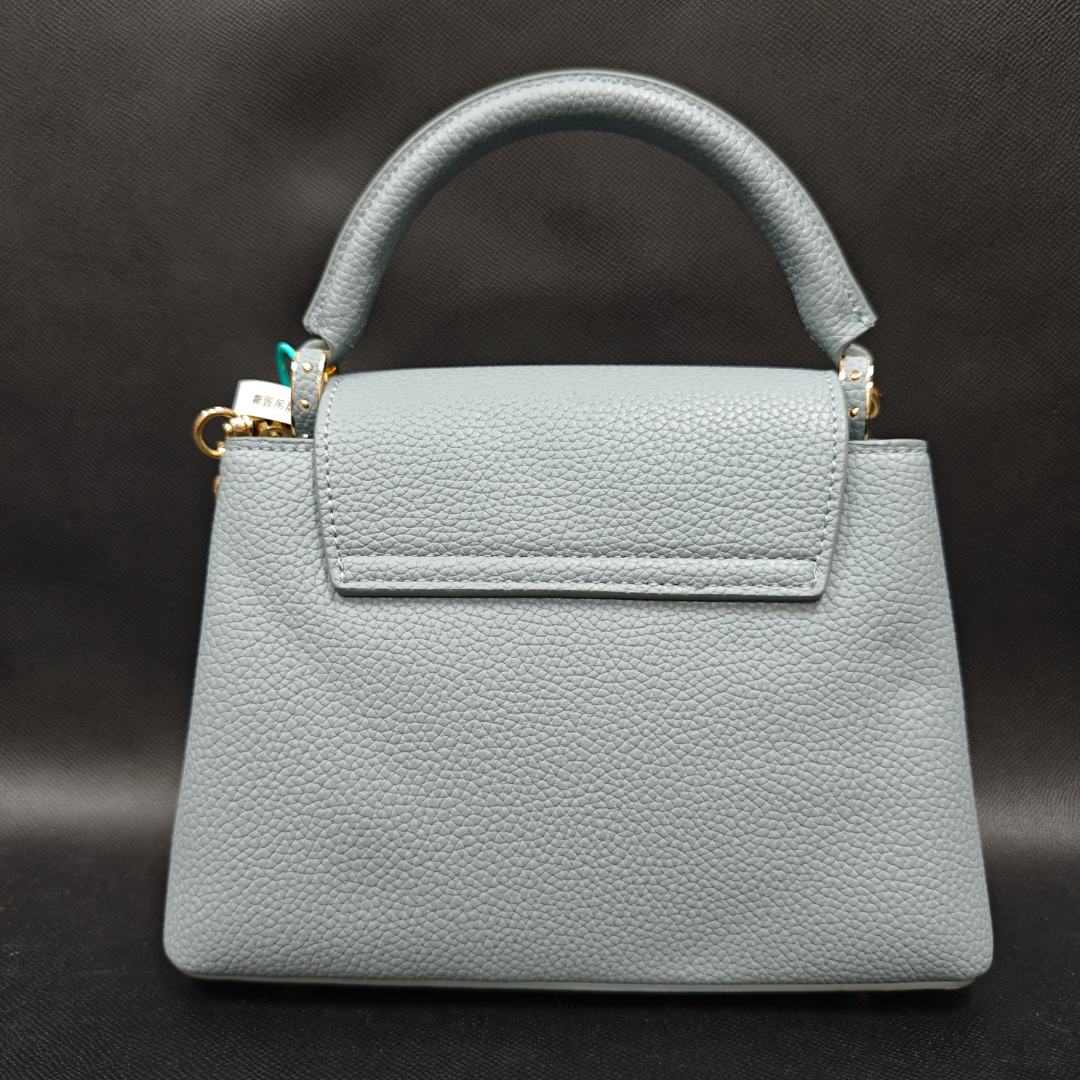 SMVP 高定奢品 潮流打造真皮女士包时尚百搭普22cm 0598 蓝色