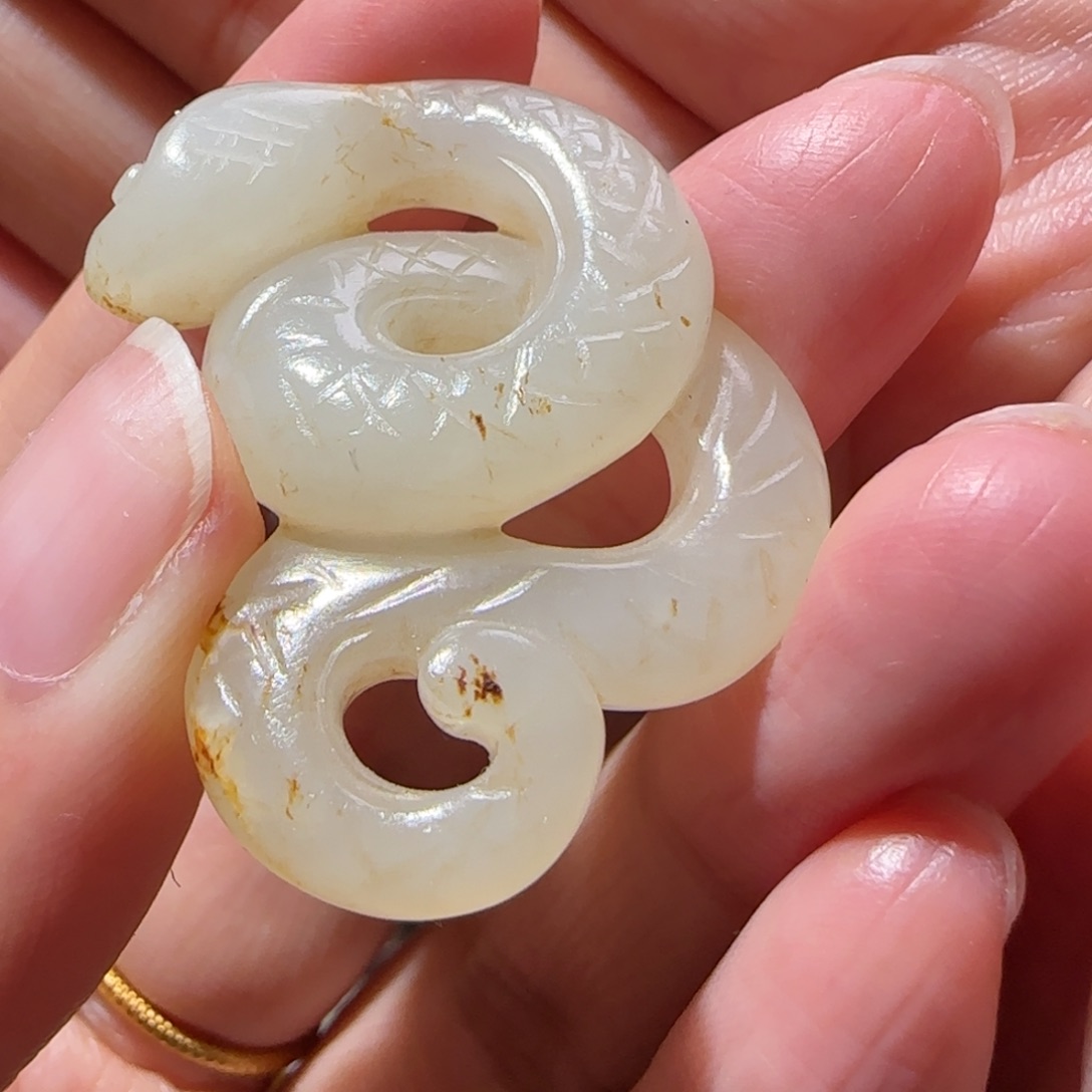 吉***意和田玉未镶嵌挂件