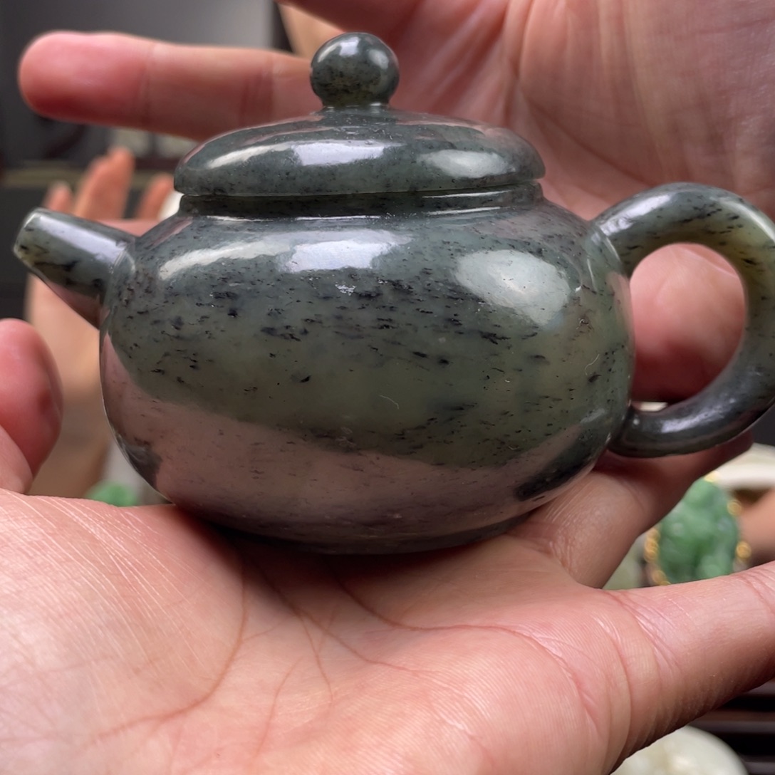 未镶嵌和田玉摆件和田玉茶壶未镶嵌