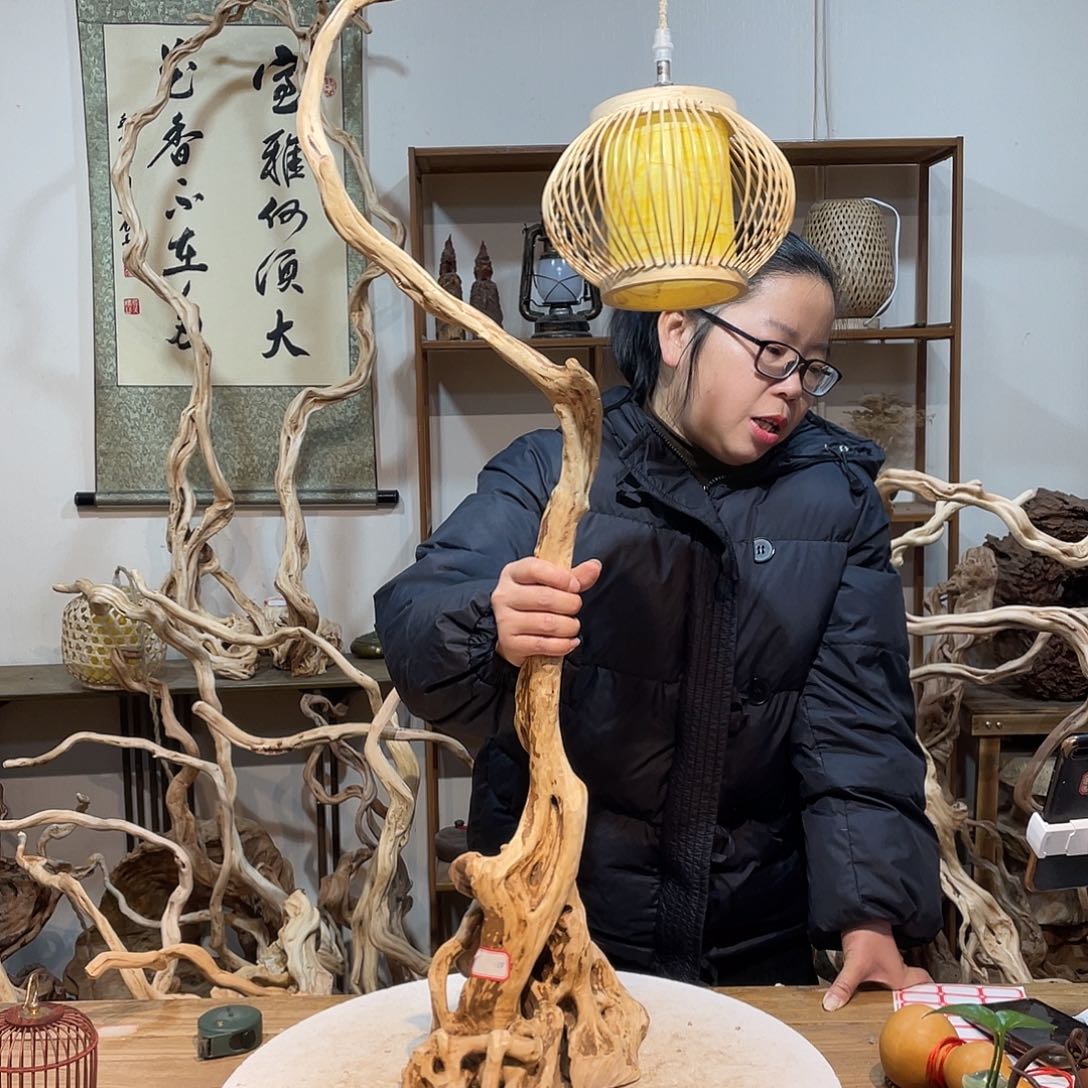柏木九*杜鹃根根艺摆件