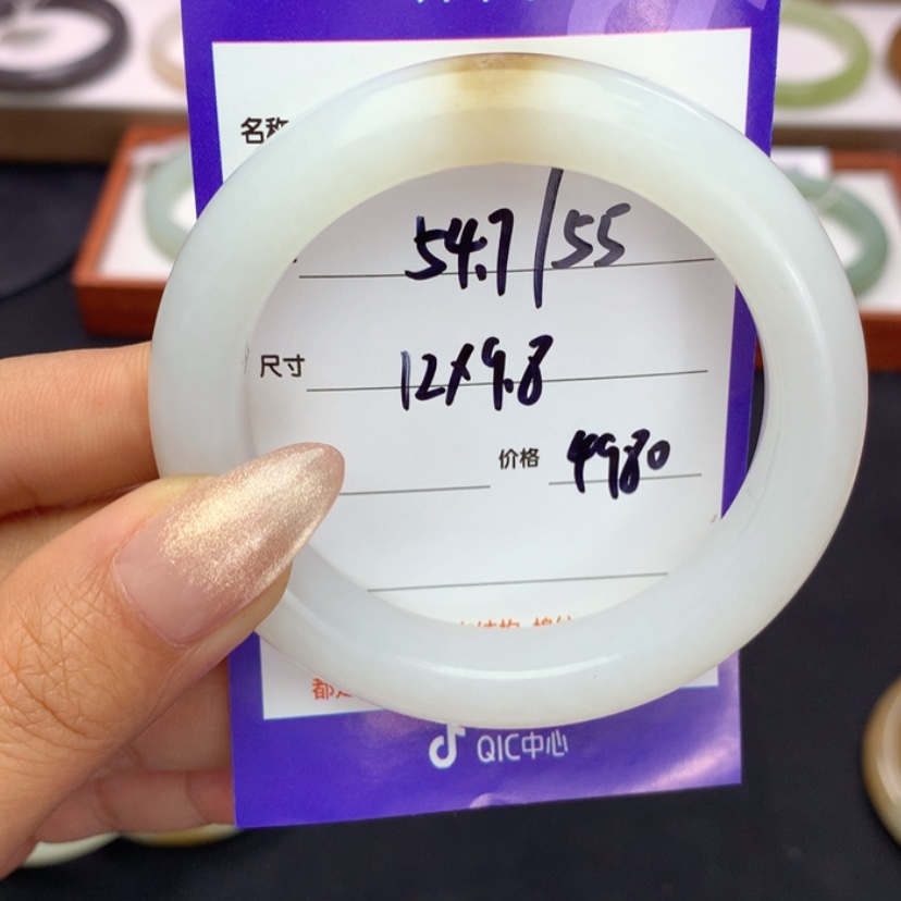 【闪购商品】和田玉手镯银S925镶嵌