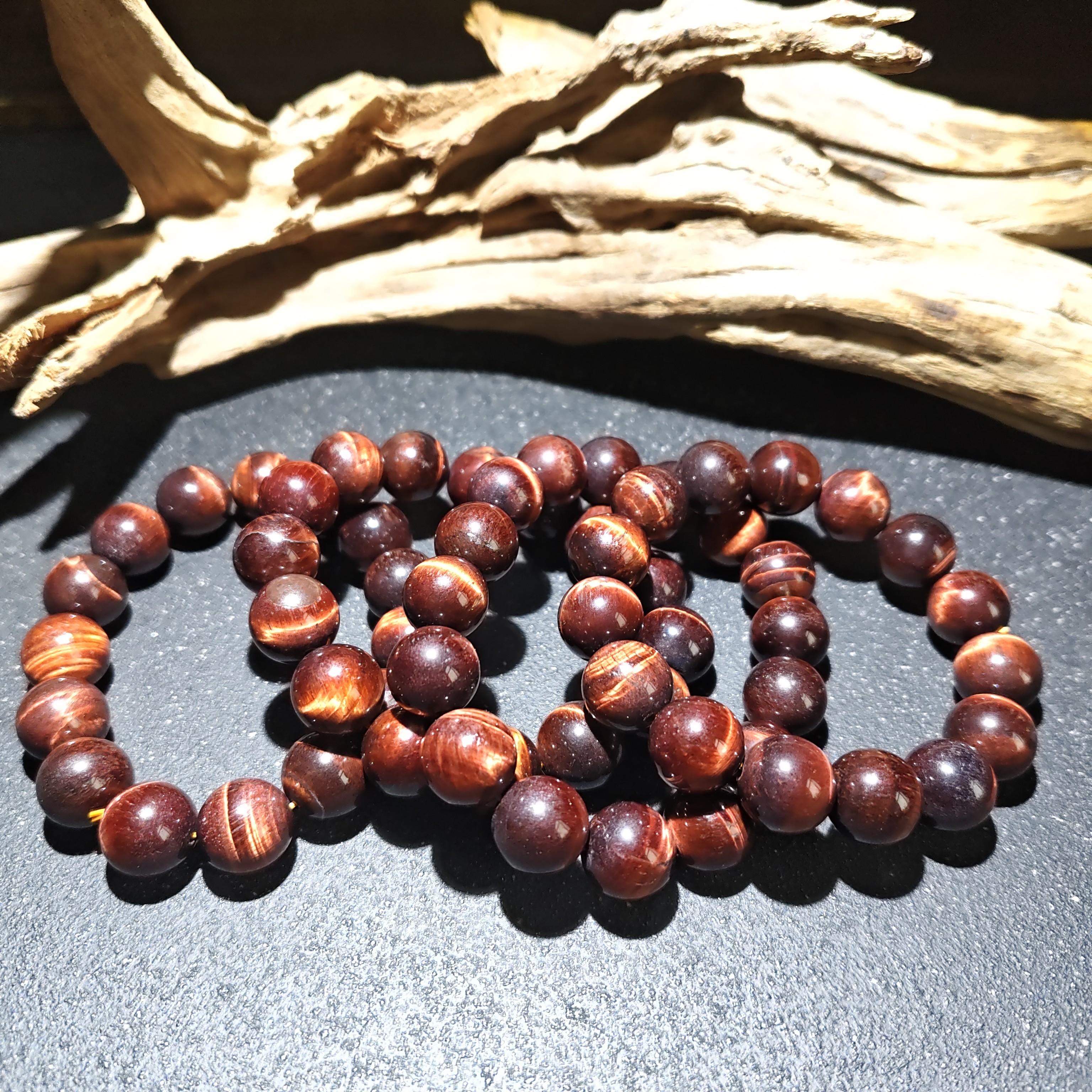 【黑胖珠宝】H1619 红虎眼14m手链多样性发其一