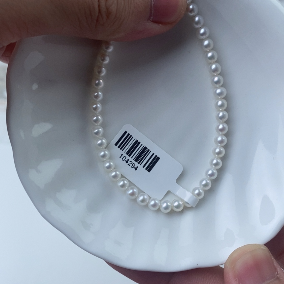 银S925镶嵌项链淡水珍珠104294