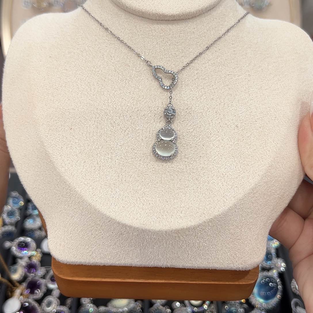 蛇纹石玉银S925镶嵌戒指L*