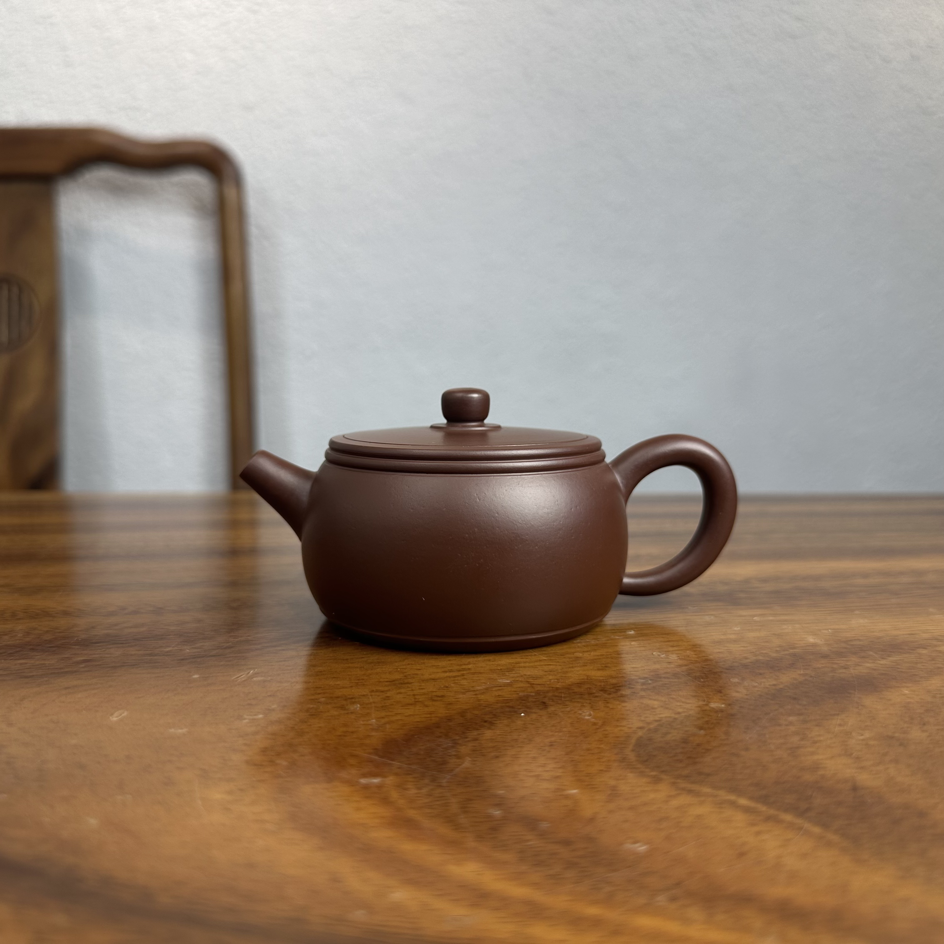 潮州朱泥壶原矿朱泥紫朱泥大容量汉瓦壶180cc容量手工壶工夫茶具