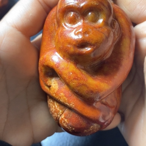 白玉菩提吊坠摆件