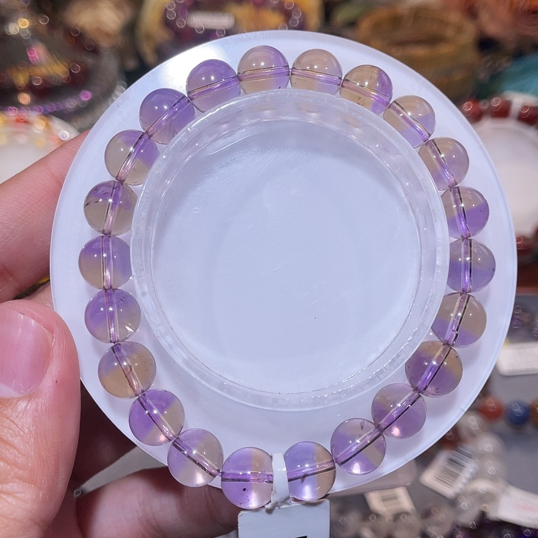 未镶嵌手串水晶紫黄晶8m