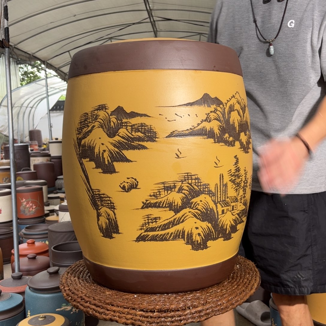 紫砂茶叶罐50 饼茶叶罐