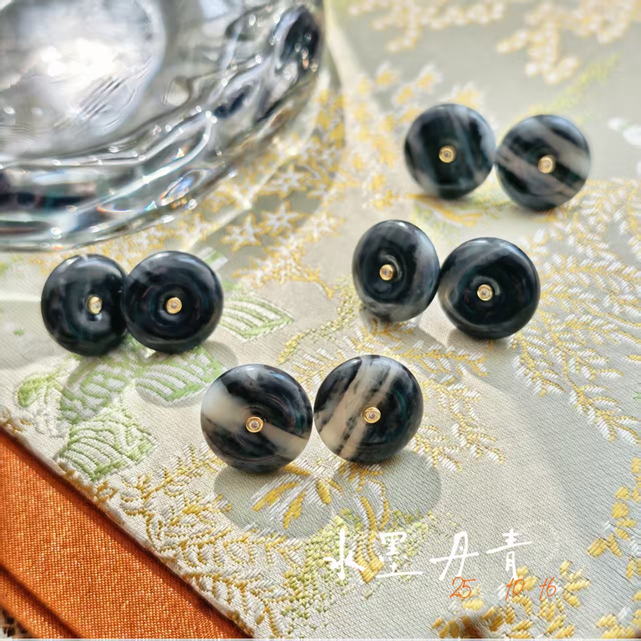 【水墨丹青】和田玉延长链耳饰多样性其一发货