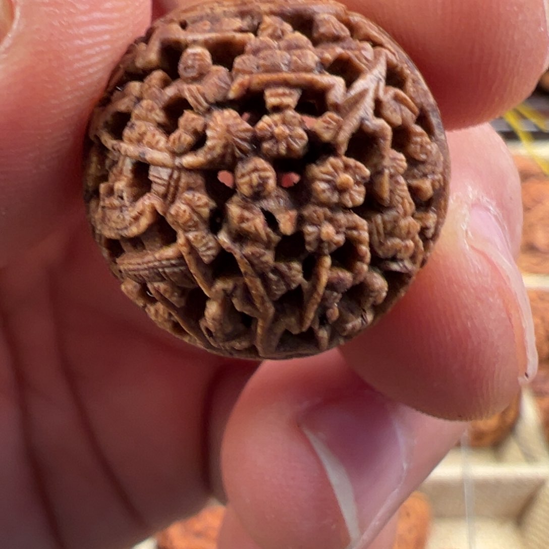 桃核手串桃核雕刻大细密工