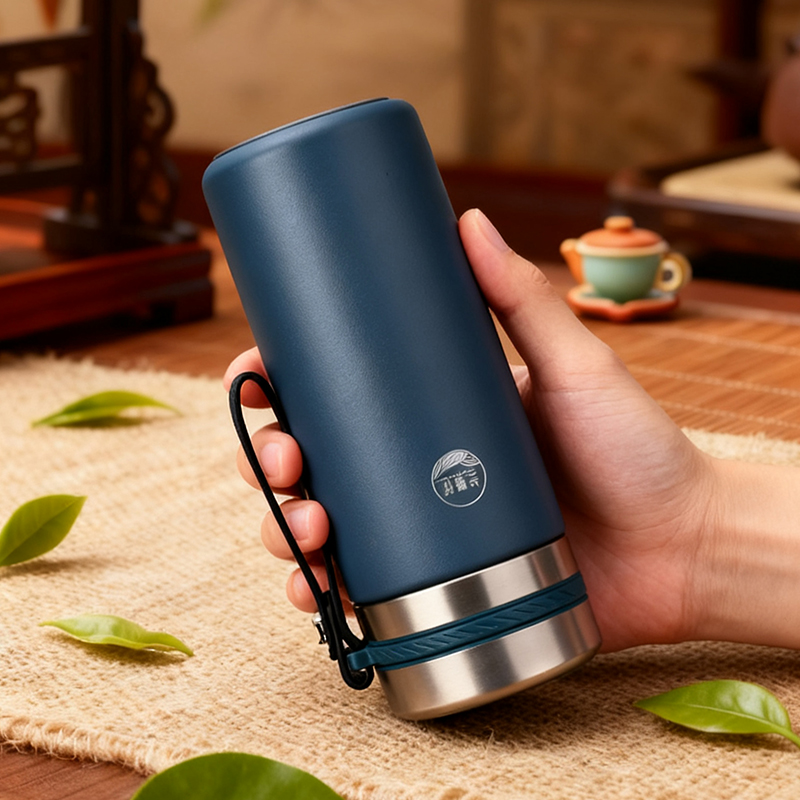 兰墨祥316保温杯茶水分离泡茶杯便携车载旅行男士高档水杯子显温