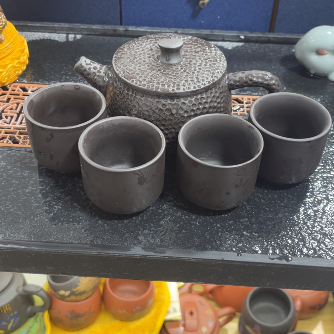 紫砂茶杯一壶4杯紫砂壶