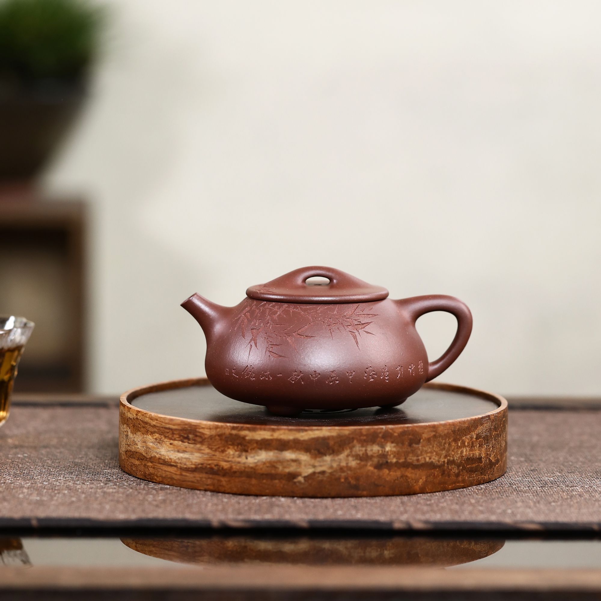 大窑【陈腐底槽清·满瓢】宜兴紫砂壶纯原矿茶具家用刻绘手制壶180cc