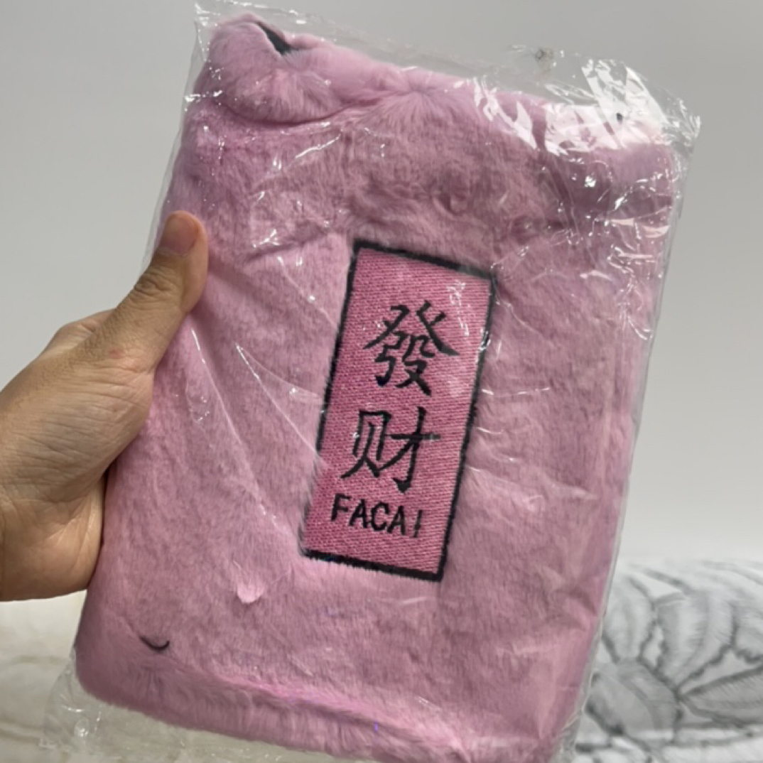 非直播拍下不发女士化妆包毛绒紫色加厚立方体式妈咪包