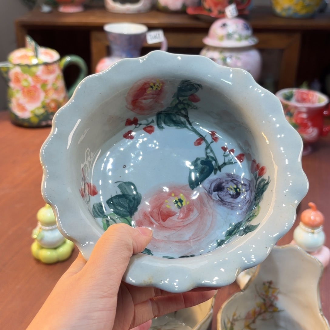 摆件景德镇手绘高温釉下彩陶瓷茶具