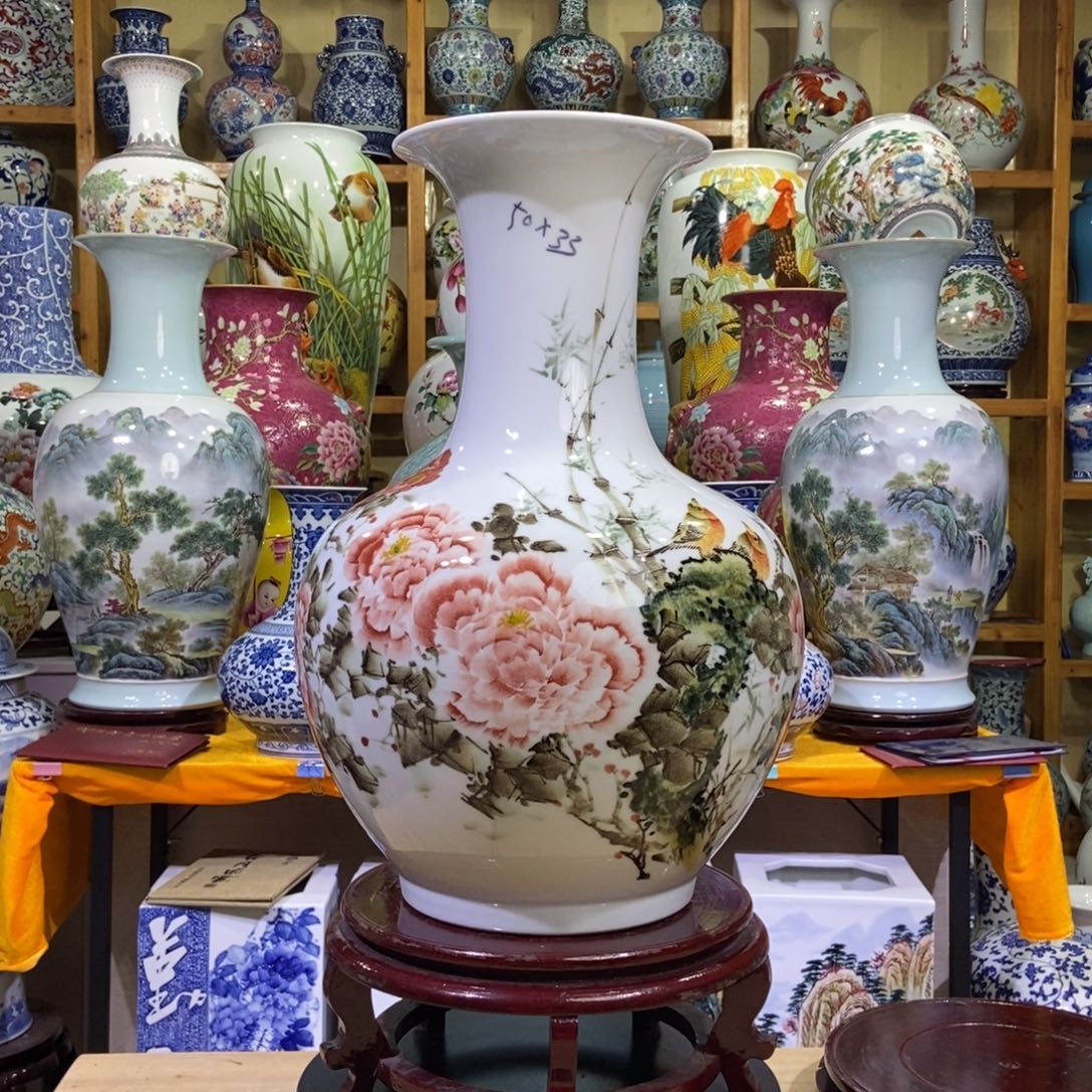 胖***人景德镇陶瓷花瓶摆件