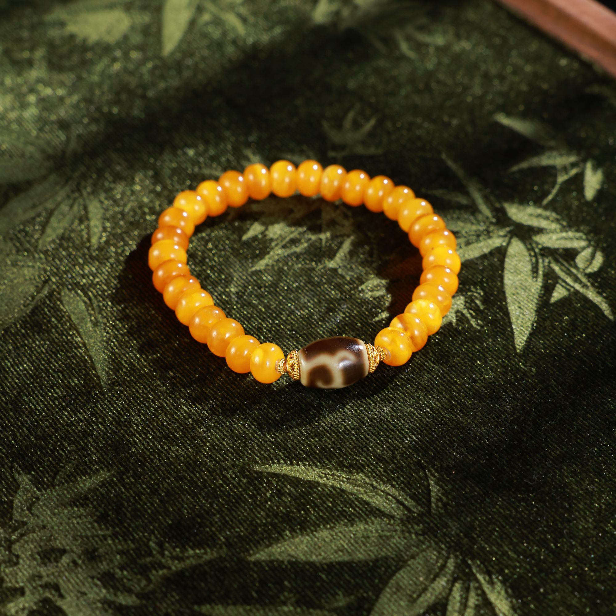 【凝蜜珠】心如珠宝 蜜蜡度母珠手串