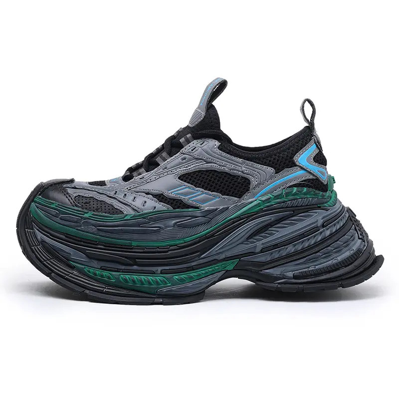 【老王】新款做旧老爹鞋2024男女同款16XL网面透气增高舒适情侣款